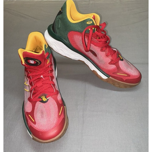 New Balance Other - New Balance Shoes Men's Size 12 Basketball Fresh Foam Red Green Fit Weave